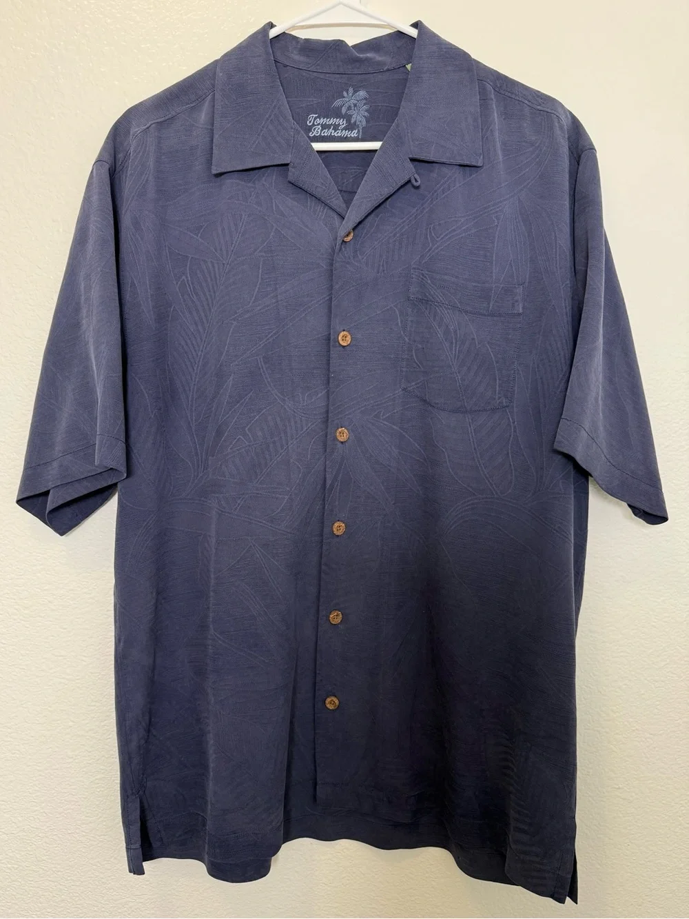 Tommy Bahama Silk Floral Navy Camp Shirt